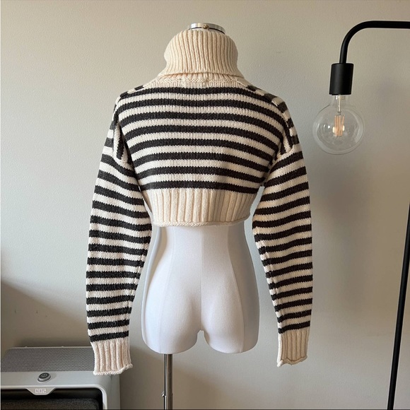 Zara cropped stripe sweater - Picture 3 of 6
